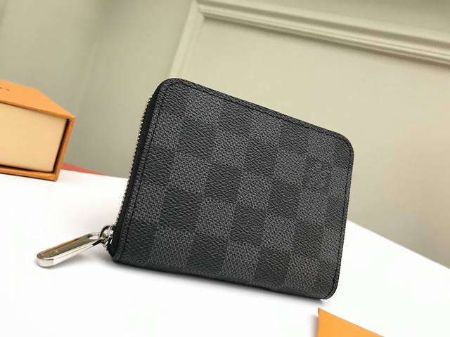 Authentic Grade Top Original N60067 Black Grid This Zipper Coin Purse Provides T