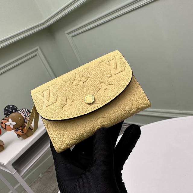 Authentic Top Original M81974 Yellow Rosalie Coin Purse Made Of Monogram Emprein