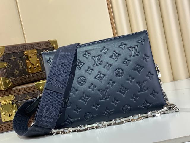 Top Original Coussin Small Handbag M57790 11370 Dark Blue Silver Buckle This Cou