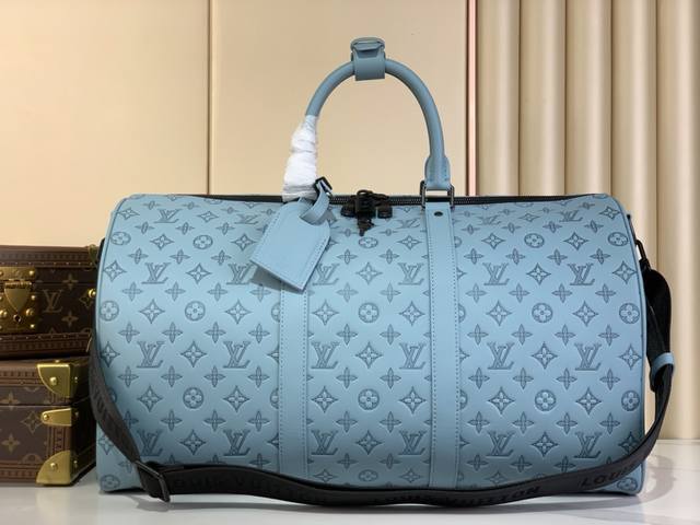 Top Quality Original Keepall Bandouli Re 50 Travel Bag M14842 Light Blue The Kee