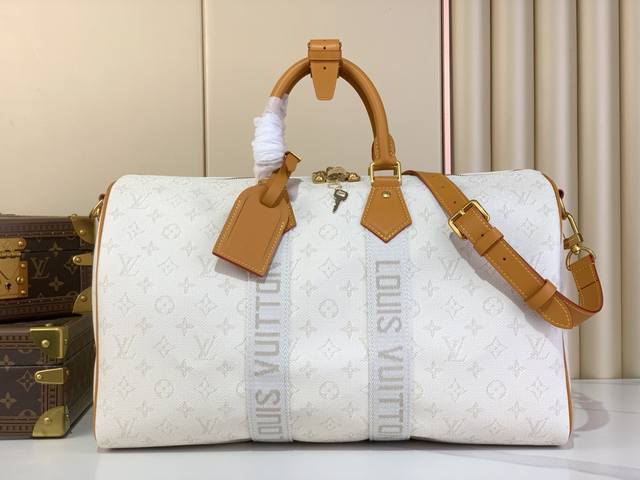 Top-Grade Original Keepall 45 Travel Bag M14838 White Colorblock Monogramheritag