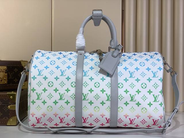 Top-Grade Original Keepall Bandouli Re 45 M13915 41418 Color Gradient Travel Bag