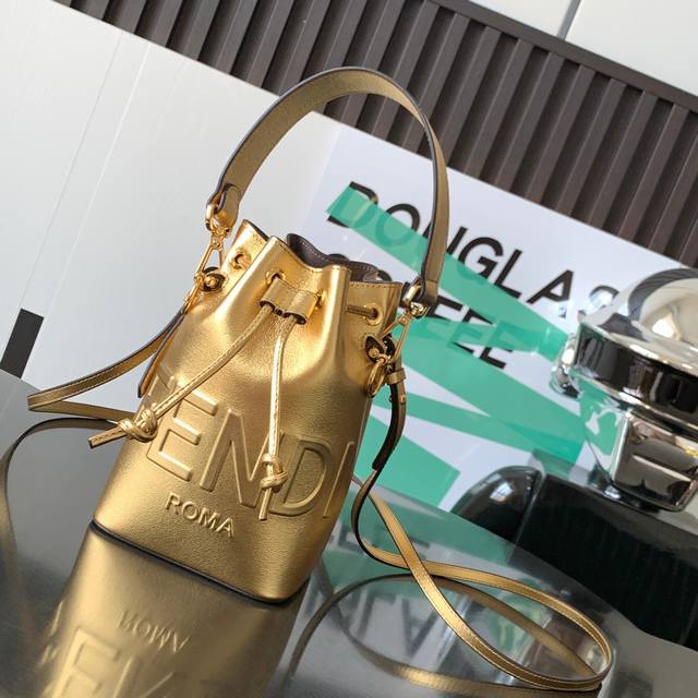 mon Tresor Gold Leather Mini Bag More Details Mon Tresor Small Bucket Baggold