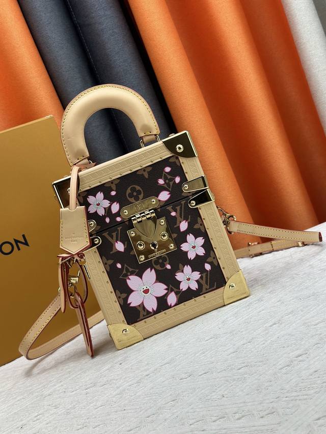 Upgraded Camera Box Hard Case Handbag Old Flower Sakura Murakami Replica M14173
