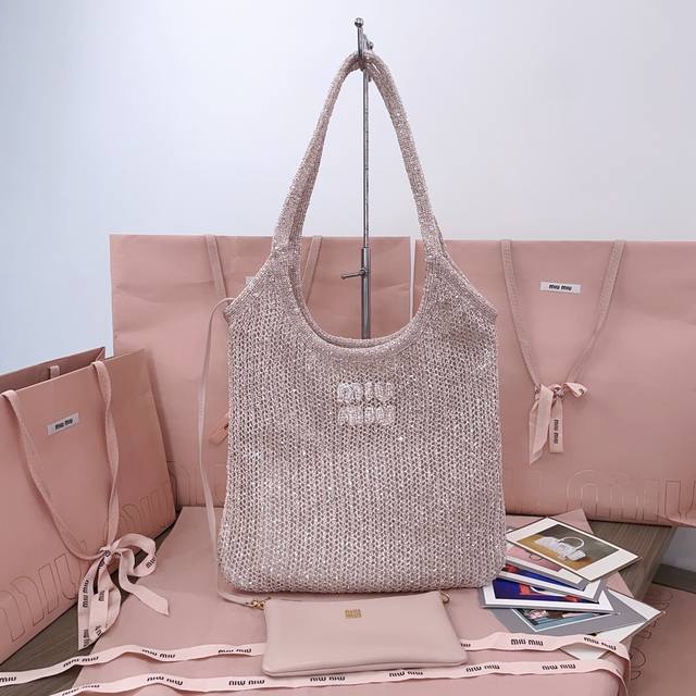 Genuine 5Bg231: New Sequined Mesh Ivy Handbag. The Sequins On The Whole Body Are