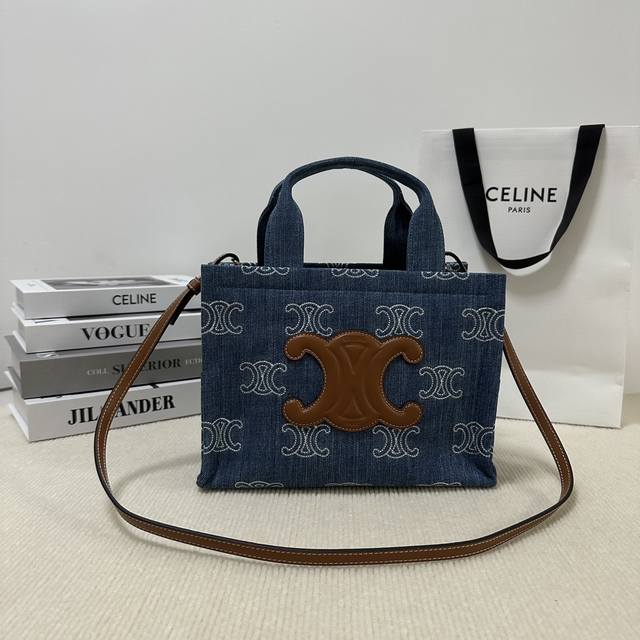 Genuine New Product Online Tote New New Color Is Very Beautiful Denim And Cow Le