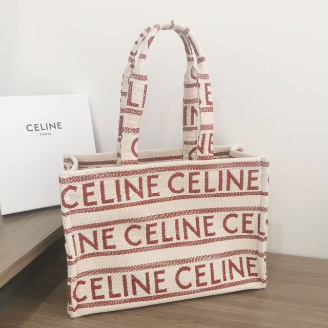 Genuine Grade Celine Cabas Thais Newly Launched Autumn Large Tote Towel Fabric W