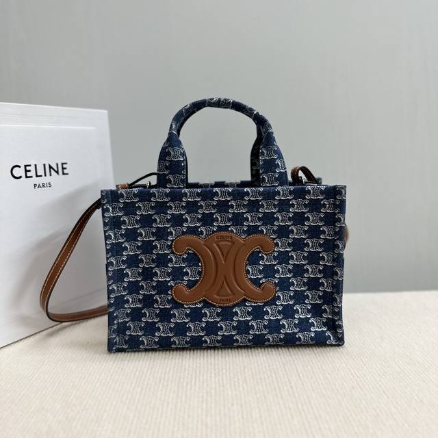 Genuine New Product Online Tote New New Color Is Very Beautiful. Denim And Cowhi
