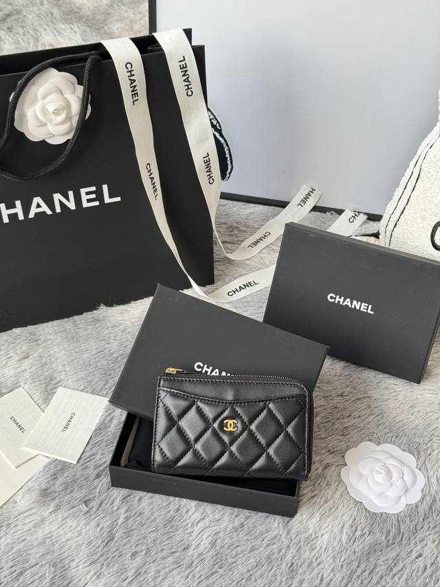 chanel New Year's Product Chanel 7-Shaped Single-Pull Card Bag Original Quali