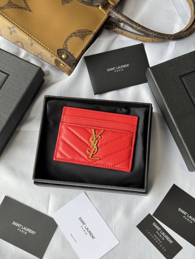 ysl Classic Card Holder Made Of Lambskin Monogram Saint Laurent Card Holder D
