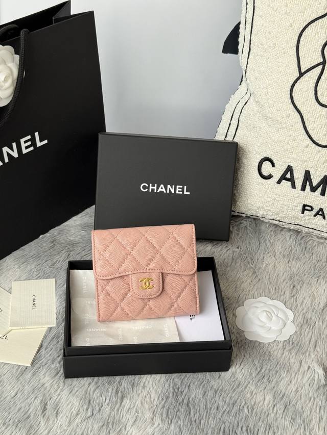 Cowhide Cf Short Trifold Wallet Has Arrived Chanel Card Slots 6 There Is A Coin