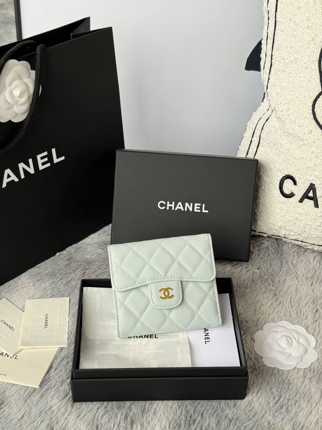 Cowhide Cf Short Trifold Wallet Has Arrived Chanel Card Slots 6 There Is A Coin