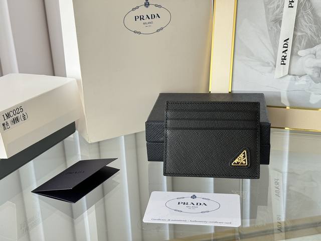 Prada Classic Women's Card Holder Counter Official Website Synchronized Genuine