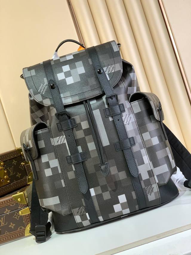 Top-Quality Original Christopher Medium Backpack M14952 Black Mosaic This Christ
