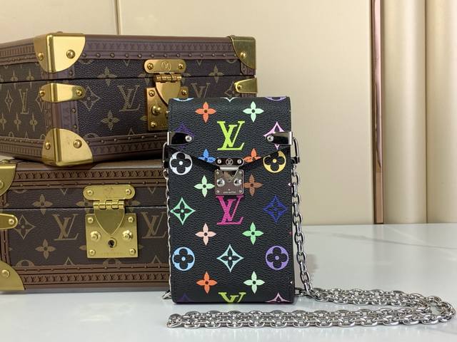 Top Original Lv X Tm M Tis Mobile Phone Bag M14098 Black Murakami Takashi This M