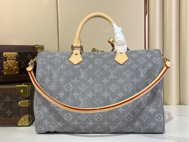 Top Original Speedy Soft 30 Handbag M13344 Grey Denim This Speedy Soft 30 Handba