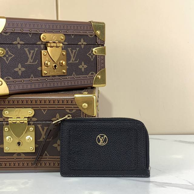 Top-Grade Original M14550 Black Full Leather Card Holder And Coin Purse New Low