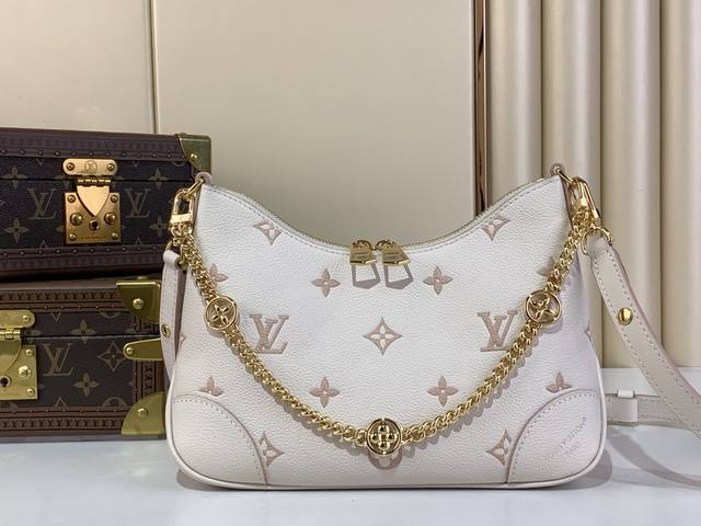 Top Original Boulogne Horn Handbag M14634 Cream Apricot Jacquard This Boulogne H