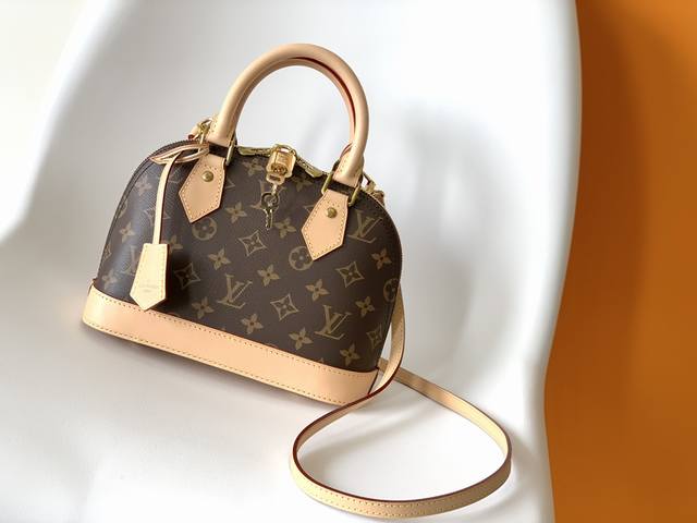 alma Bb Handbagn41221 Brown M53152 Old Flower Top Original Louis Vuitton Alma