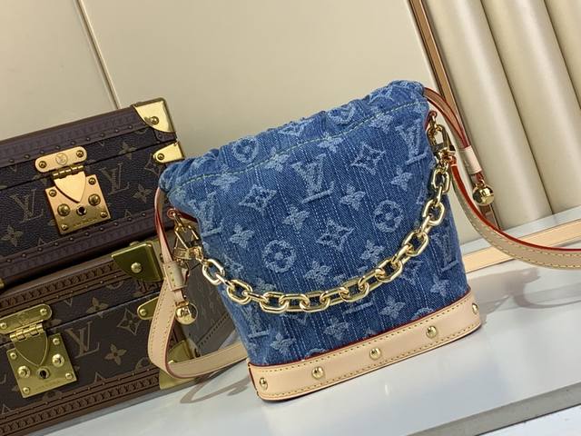 Top Original Replica Exclusive Real Shot Nano No Backpack M83043 Blue Denim The