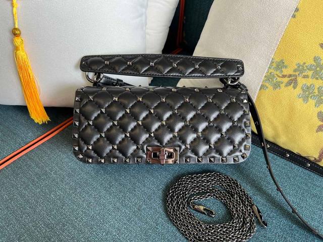 Model: 1071 - The Rockstud Spike Bag Is Quilted With Small Rivets - It Comes Wit
