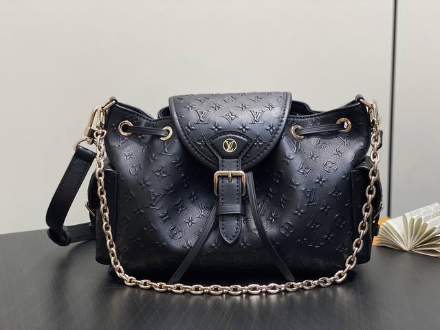 Factory Price P Top Original M25554 Black Full Leather Bucket Bag Odyss E Handba