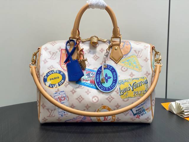 Factory Price P Top Original M14587 White Badge Pillow Bag Speedy Speedy Soft 30