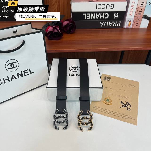 Original Quality Punch Card Brand Chanel C Home Women's Color Black Buckle Gold