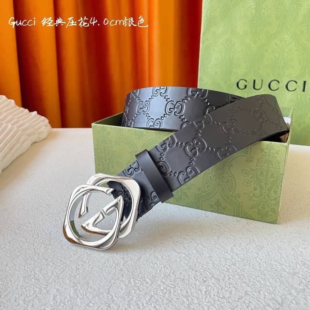gucci Classic Style Imported Original Embossed Calfskin With Original Plain B