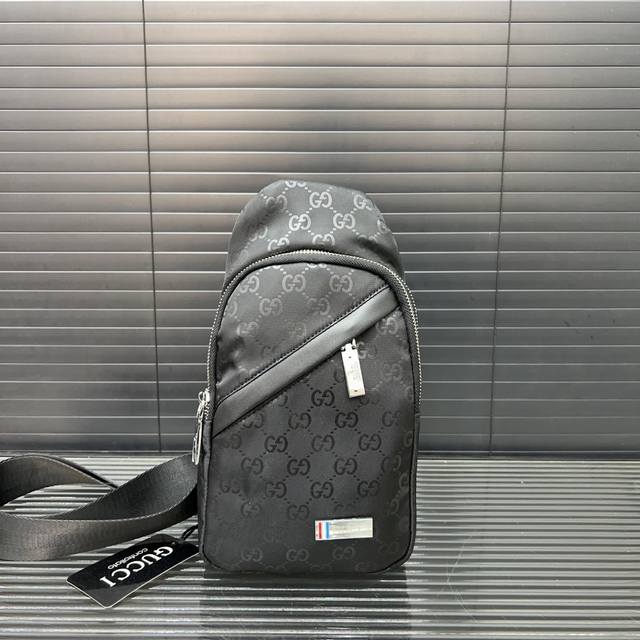 gucci Canvas Printed Chest Bag Nylon Cloth Crossbody Shoulder Bag Daily Trave