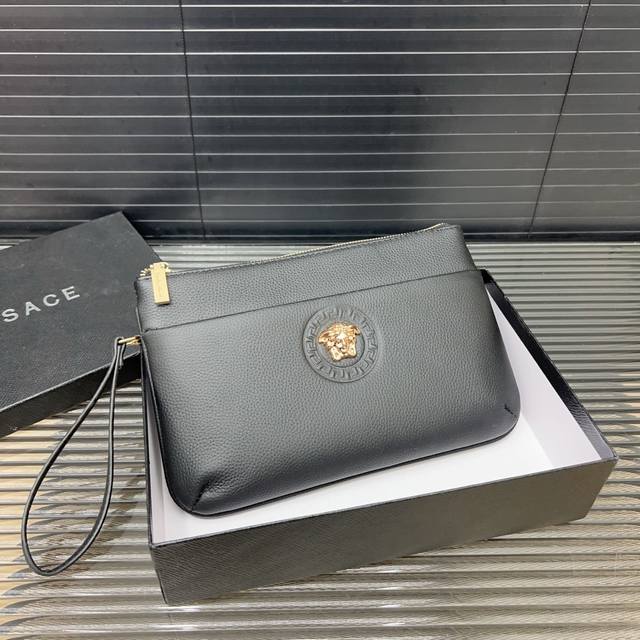 versace Leather Clutch Bag Classic And Versatile Real Shot Original Original