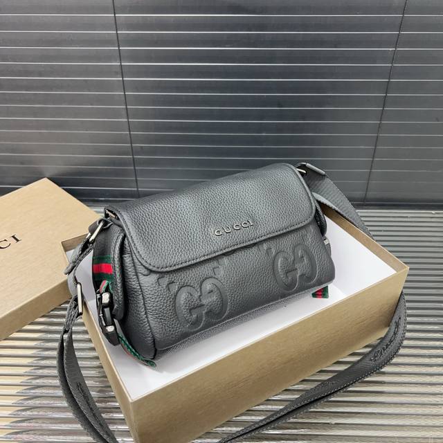 gucci Gucci Gg Leather Messenger Bag Flap Shoulder Bag Classic All-Match Real