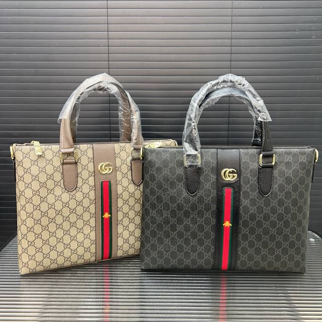 gucci Gucci Gg Printed Men's Bag Briefcase Handbag Computer Bag Classic All-M