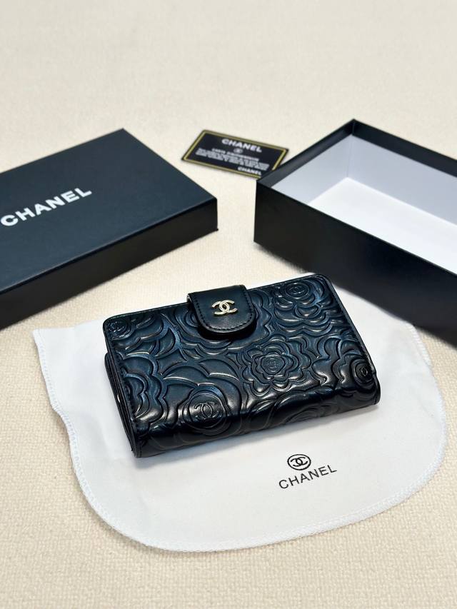 Color Black Size 15X10 Timeless Classic Small Xiangshan Camellia Wallet Has Been