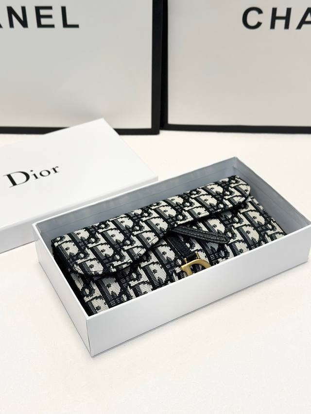 Color Black Size 19X10 Dior Fashion Wallet Cloth With First Layer Cowhide Cabine