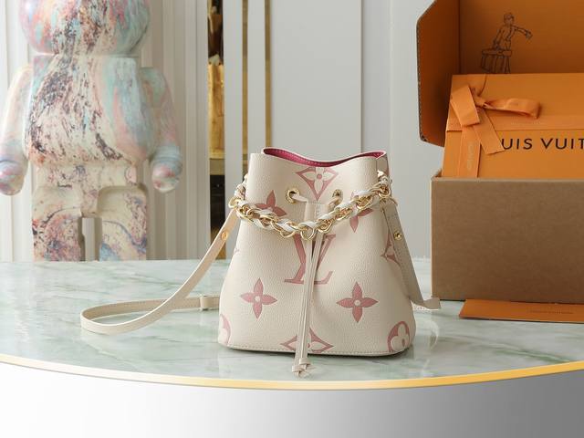 Top Original Single Home Real Shot M24048 Beige Printed Powder N Ono Bb Handbag