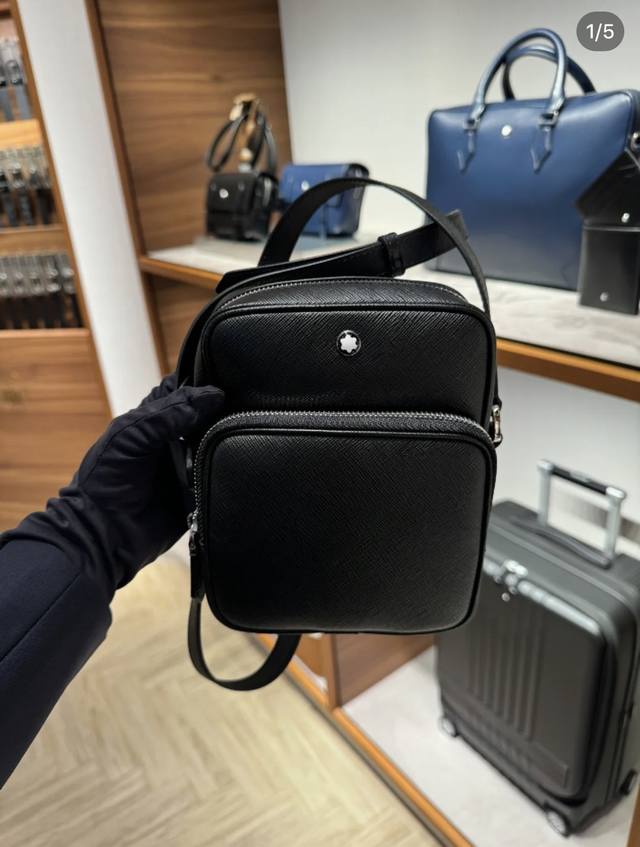 montblanc New Montblanc Artisan Series Messenger Bag Classic Black Model Mb19