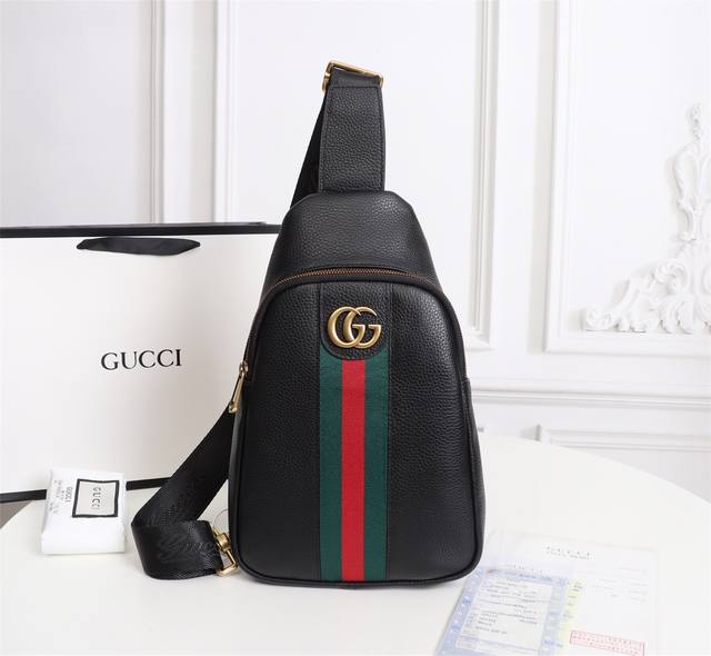 Gucci G's Hot New Style - Chest Bag Classic Red And Green Stripes Simple And Fas