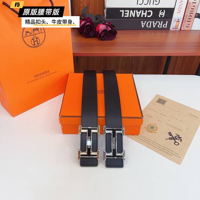 Original Quality Perforated Brand: Aima H Men's Color: Black Buckle Head: Gold A