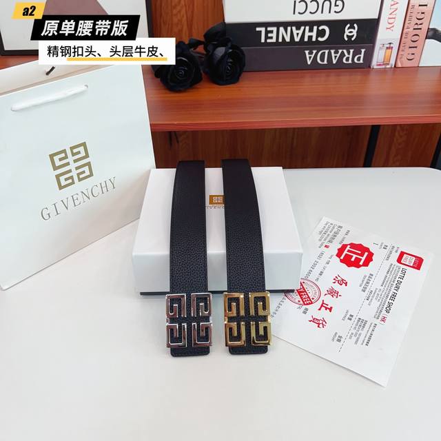 Givenchy Original New Product. The Belt Body Is Made Of Double-Sided Italian Imp
