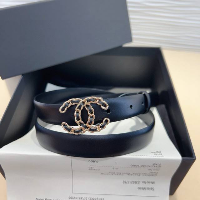 chanel Metal Buckle. Cc Ring Logo Braided Buckle With Beautiful Color. 2.5Cm