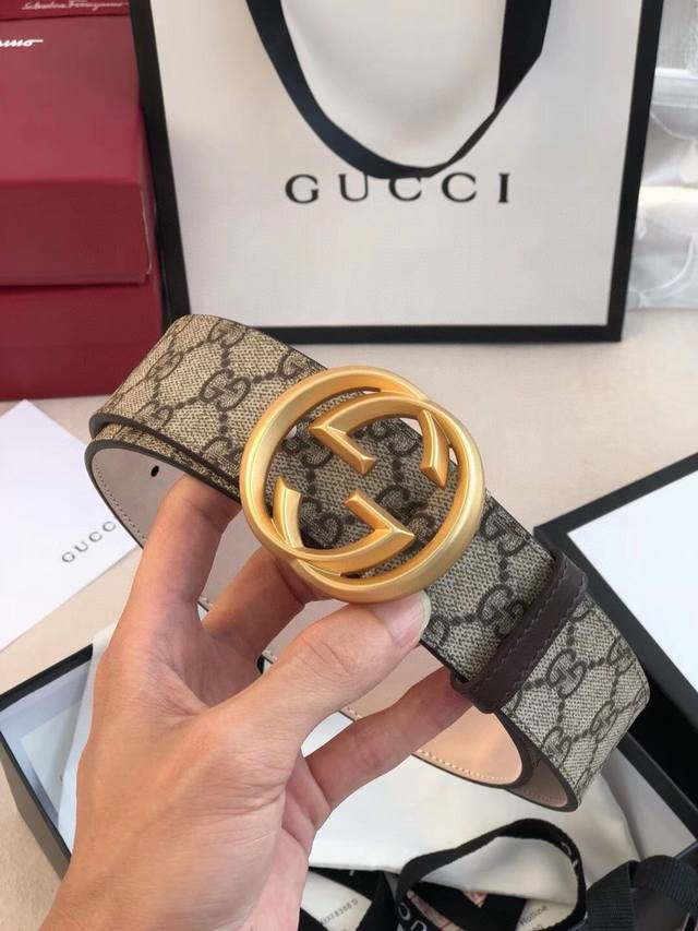 gucci Gucci Original Pvc Leather Imported Matte Leather With 18K Steel Buckle