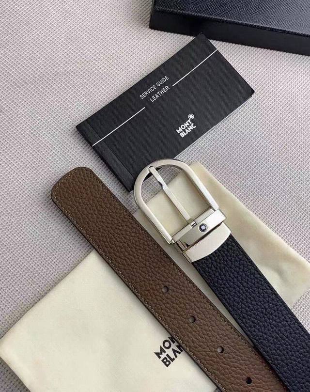 Brand Montblanc Original Hardware Series Grade Original Litchi Grain 3.5Cm Upper