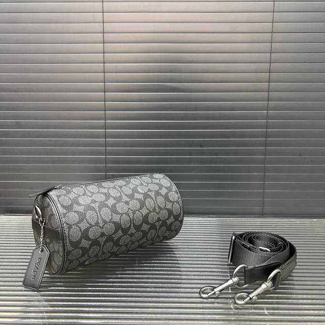 coach Coach Barrel Old Flower Cylindrical Bag Shoulder Bag Unisex Messenger B