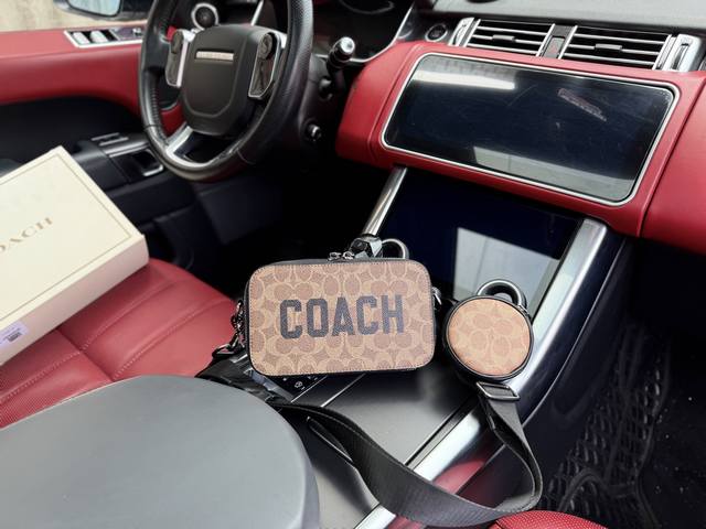 High-End New Coach Shoulder Bag Coach Camera Bag Coach 19 Classic Logo Pattern A