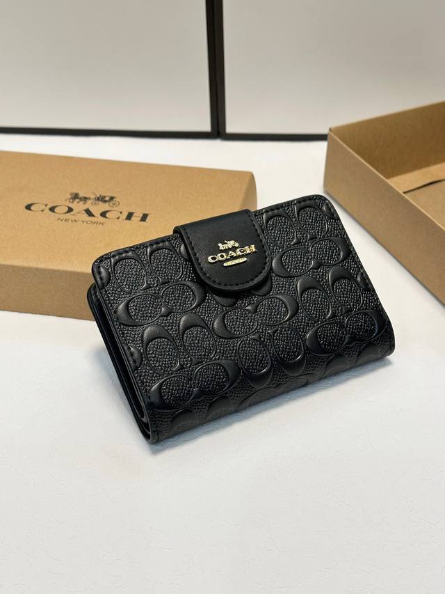 Color Black Size 15X10 Coach Counter Model Original Cowhide Counter New Favorite
