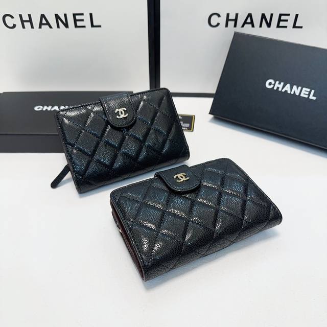 Color Black Gold Black Silver Size 15X10 Classic Chanel Bi-Fold Wallet Has Been
