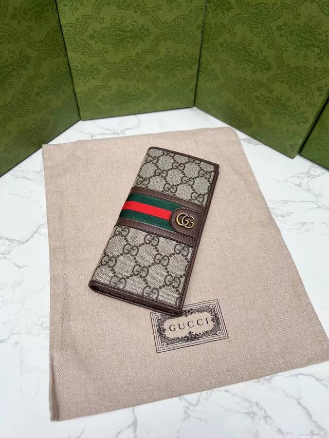 Color Brown Size 19X10 Gucci Counter Model Men's Long And Short Style Folding 1: