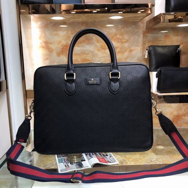 Model 85007-1 Gucci's Latest Men's Briefcase, Embossed Style, Original Quality,
