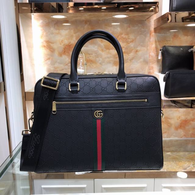 Model:85010-1 Gucci Double G Briefcase Original Quality Made Of Imported Top-Gra